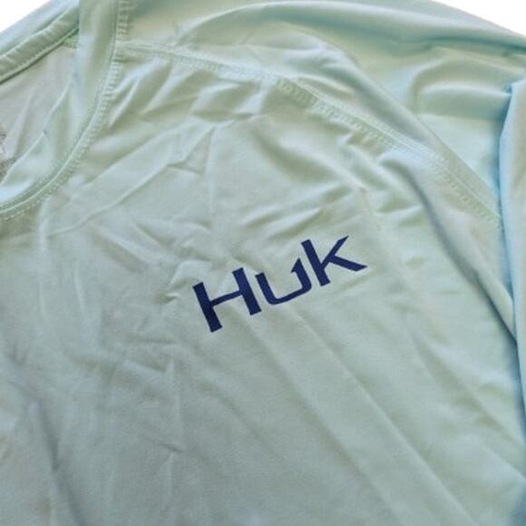 HUK Men Standard VC Pursuit Long Sleeve Shirt-Marlin Bright-Seafoam-2XL-NWT-C295 - Picture 3 of 8